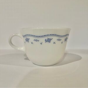 Corning Morning Blue Cup with Blue Floral Design